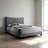 Grey solid wood Queen Bed