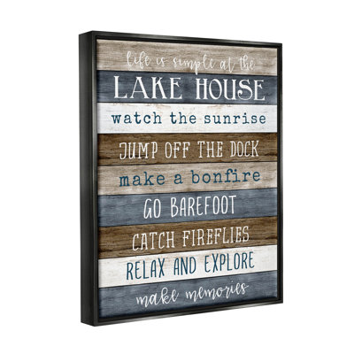 «Life Is Simple Lake House List», estampe numérique par Natalie Carpentieri