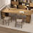 Burlywood Rectangular Solid Wood Executive Desk-1745061413