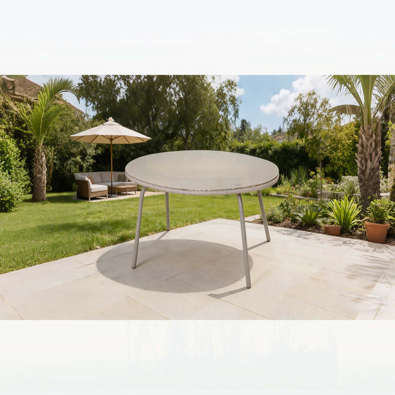 Table de salle à manger ronde pour l'extérieur - Rehaussez votre patio et votre jardin avec un design élégant et durable