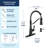 MOEN Nolia Single-Handle Pre-Rinse Spring Pulldown Sprayer Kitchen Faucet with Power Boost in Matte Black-83462606