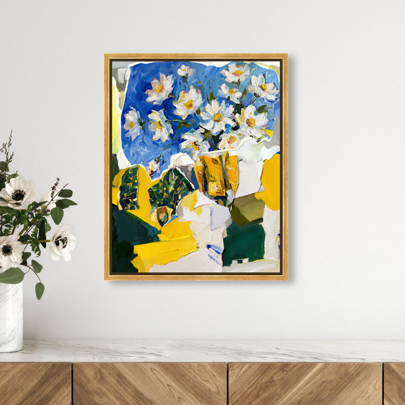 Sunshine And Flowers Print by Oliver Gal, 17"H x 21"W, Gold Floater Frame
