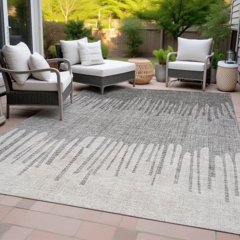 Tapis intérieur / extérieur lavable à la machine Bernadette ACN2135, Rectangle 9 pi x 12 pi