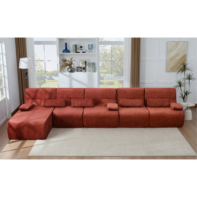 Canapé surdimensionné surdimensionné de 161,8 po en forme de L pour canapé-lit Canapé
