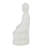 5.5X4.7X11.8" White Sitting Buddha Figure