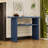 Elegant Minimalist Console Table with Rounded Edges-850734455