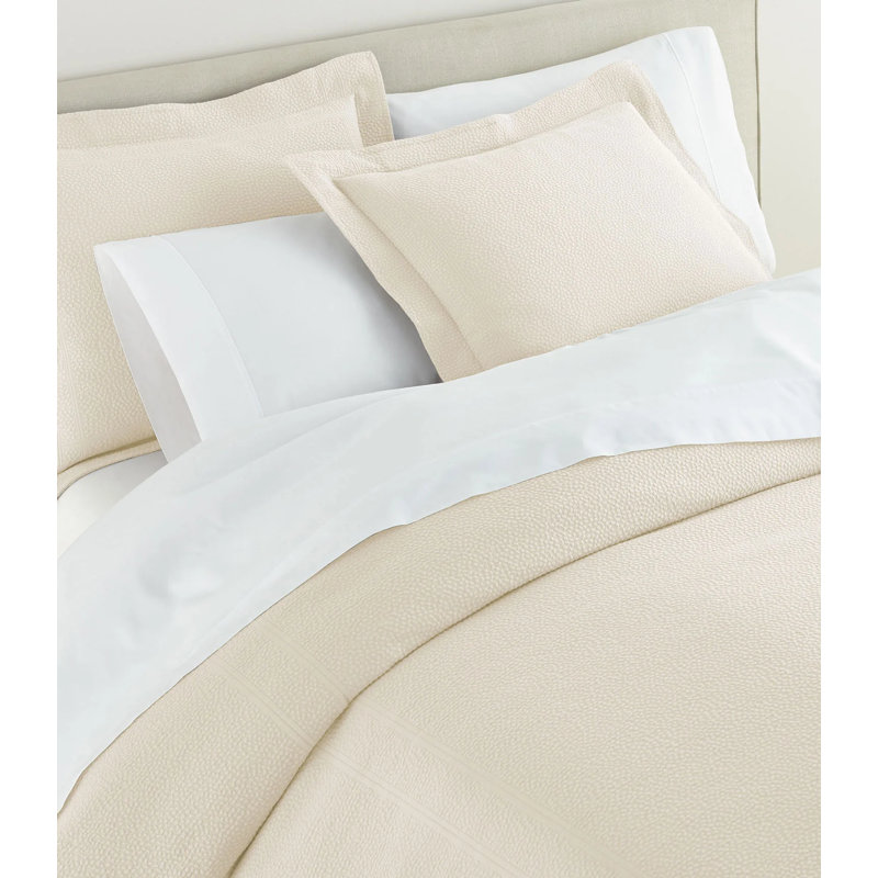 Montauk Linen/White/Pearl/Platinum 100% Cotton Piece Sham, Pearl, Standard