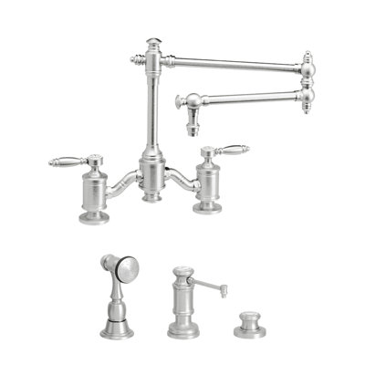 Towson Bridge Faucet - 18" Articulated Spout - Lever Handles