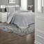 Ensembles de literie réversibles confortables en coton, grand lit gris pour la maison