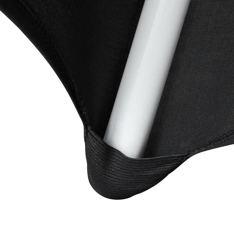 La housse pliante en élasthanne universelle Universal couvre 100 housses noires lavables pour un banquet de mariage
