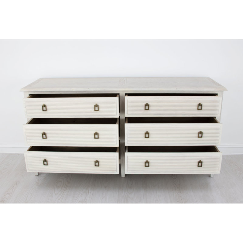 Mason 6 - Drawer Solid Wood Dresser, Light Oak