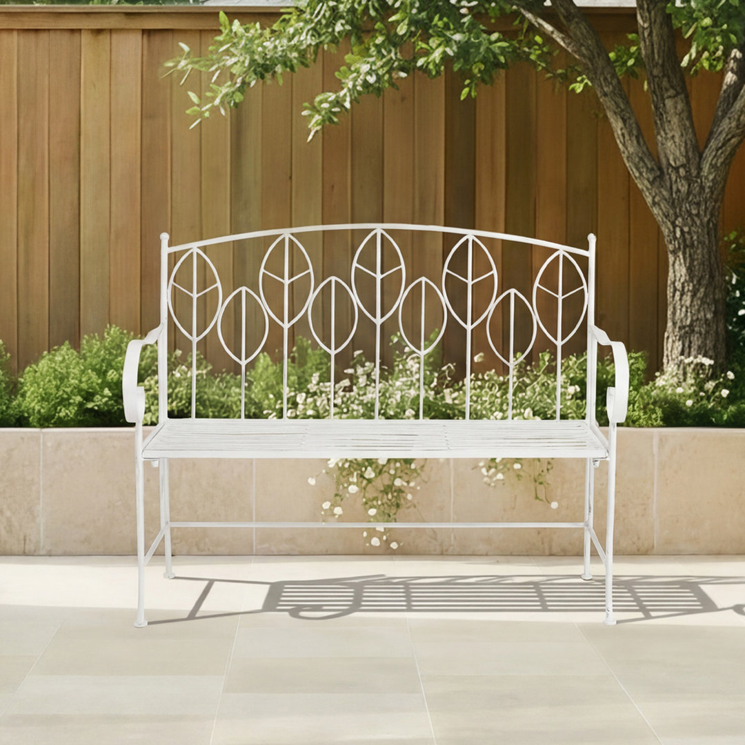 Wrought Iron Outdoor Bench