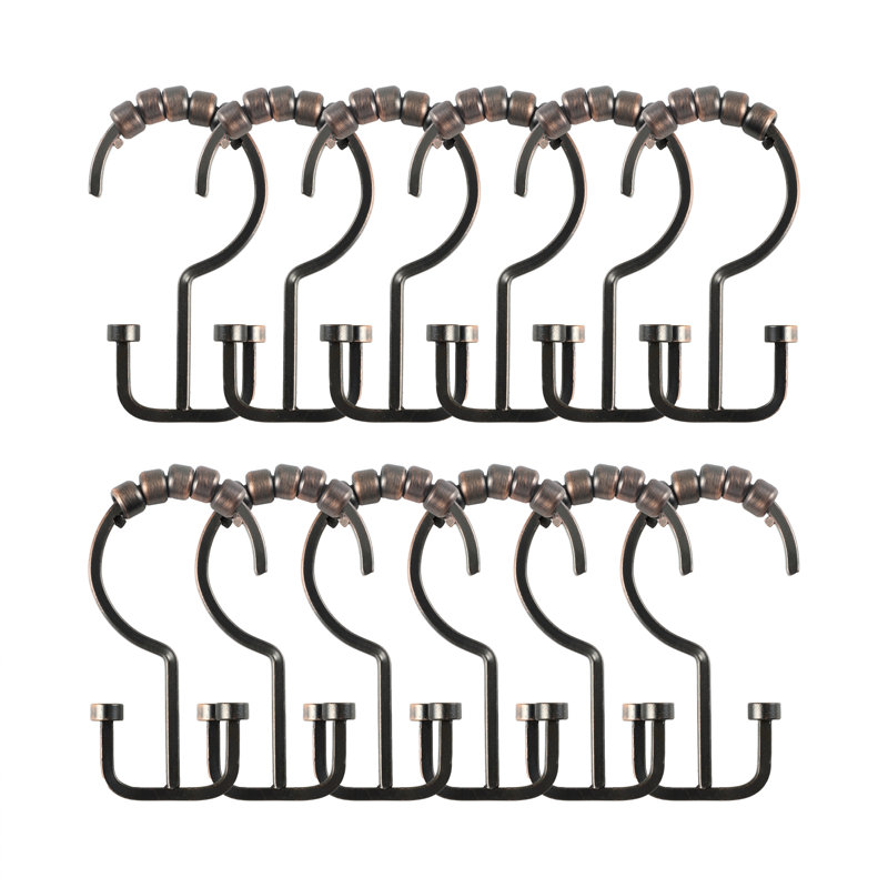 Crochets de rideau de douche Deco, Bronze