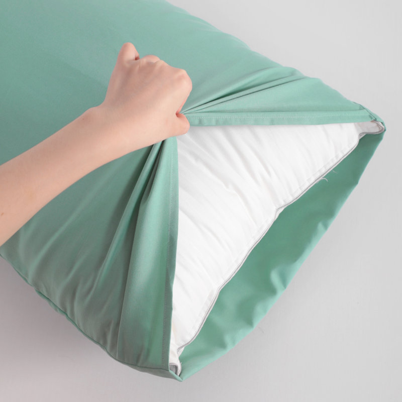 Ensemble de taie d'oreiller pour le corps, taie d'oreiller pour le corps en microfibre, fermeture à enveloppe - NTBAY, Menthe