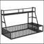 Structure de lit au sol avec clôture de sécurité, lit en métal avec bureau et tablettes de rangement-1595699789-1595699790