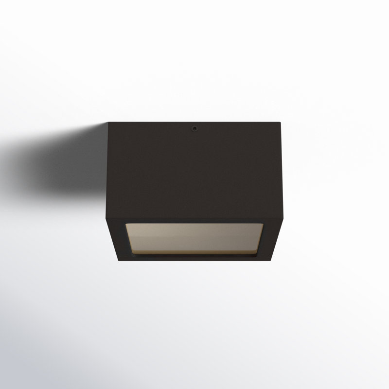 Kube LED Outdoor Flush Mount, Satin Black