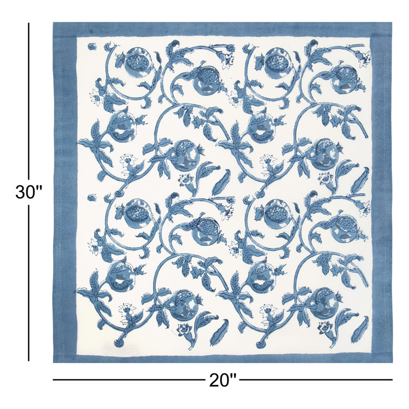 Set of 3 Granada Cornflower Tea Towels, Cornflower Blue