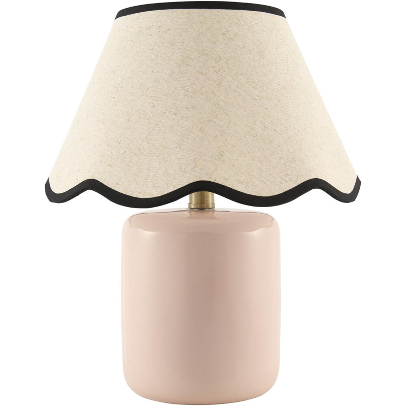 Lampe de table Aashif, Rose, Crème