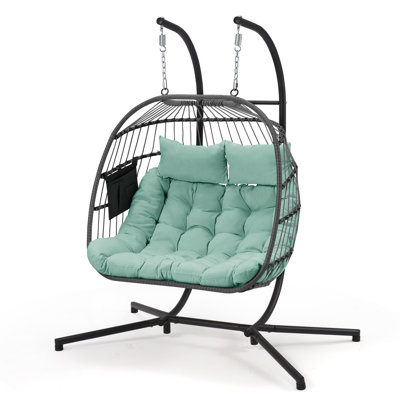 EROMMY 2 Person Swing Chair with Stand