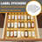 Bamboo Spice Drawer Organizer with 24 Spice Jars, 378 White Minimalist Spice Labels, 3-Tier Seasoning Rack Tray Insert for Kitchen Drawers, 15" Wide x 15" Deep x 2.6" Tall