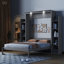 Grand lit escamotable mural avec tablettes-308099499-308099493