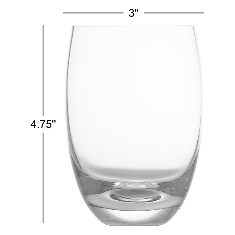 Colored O Handmade Crystal Drinking Glass, Gray
