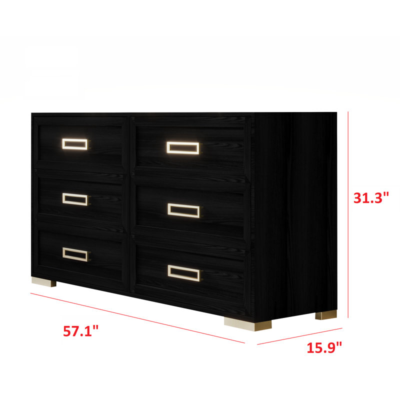 Commode 6 tiroirs Crowder