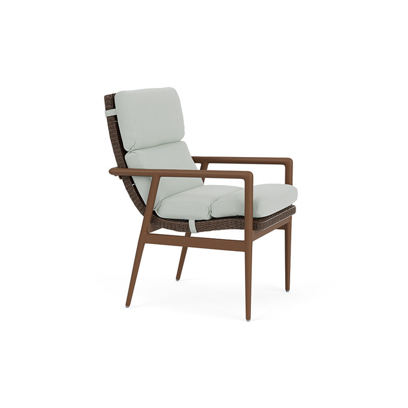 Cascade Outdoor Dining Armchair, Callen Celadon, Bark
