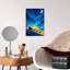 Santa'S Starry Journey Abstract Contemporary Winter Landscape Wall Art Print 1 Piece Wrapped Canvas Wall Art-1852247813