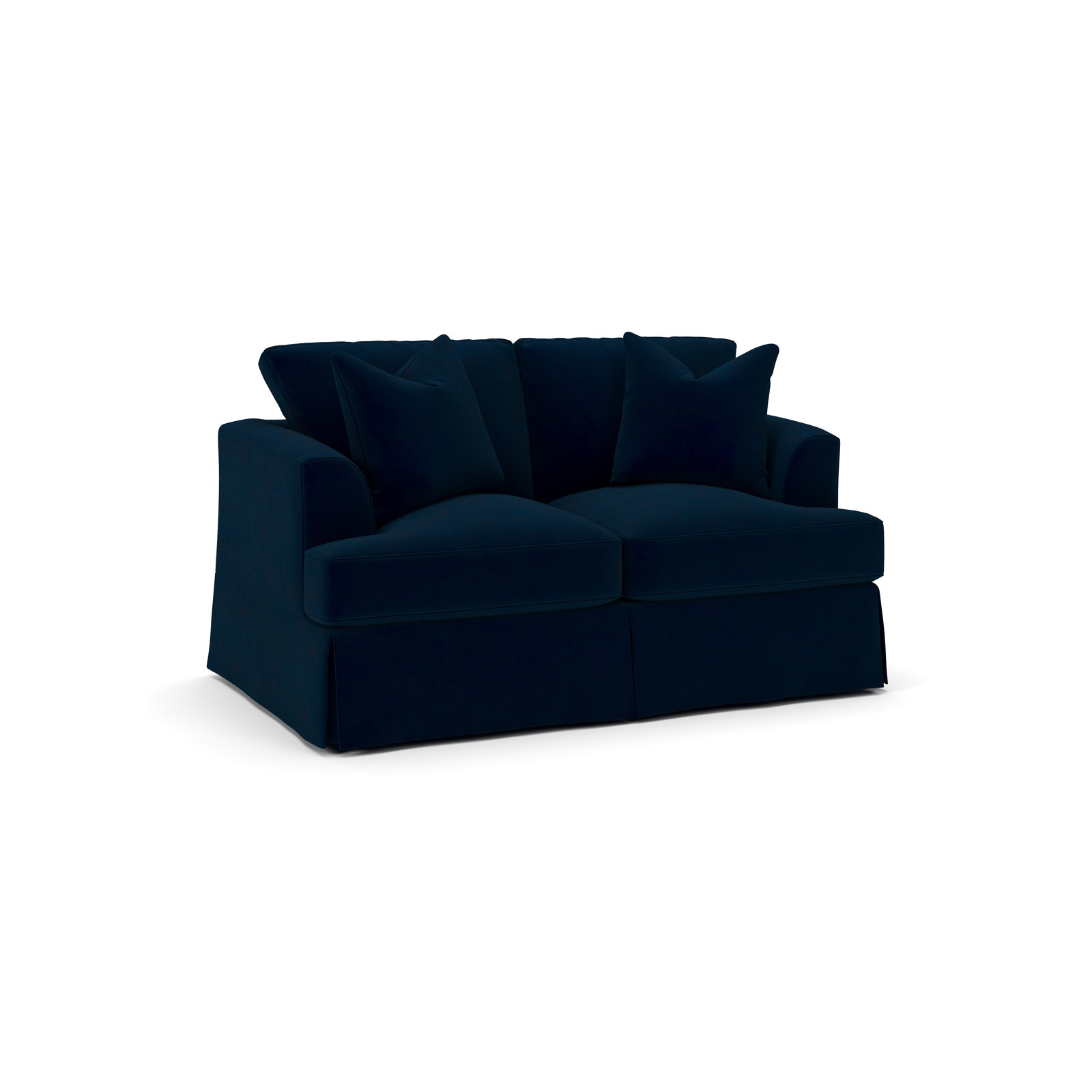 Lucia 66" Loveseat, Bella Ink Blue Performance Velvet