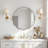 Contemporary Round Wavy Mirror Circle Bathroom Vanity Mirror | Stainless Steel Frame-1024564582-1028065280