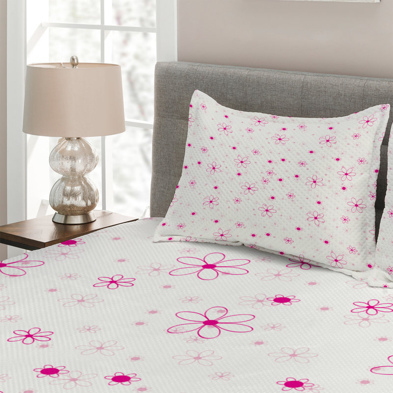 Polyester Floral Coverlet