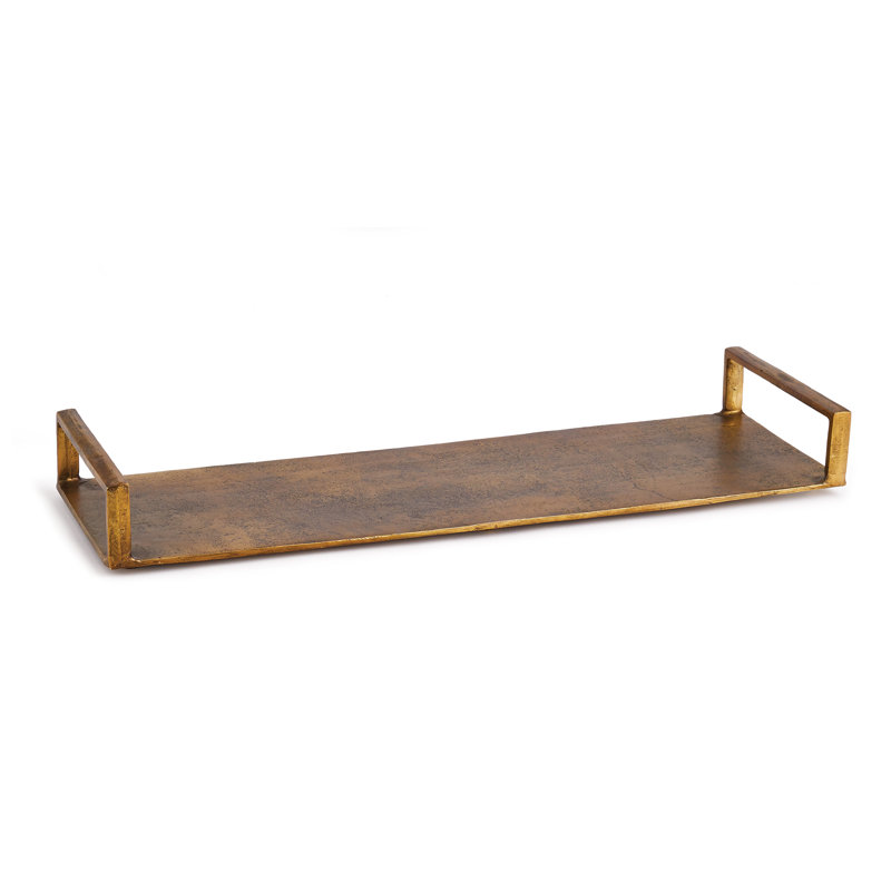 Aluminum Decorative Tray, 3" H x 29" W x 9" D