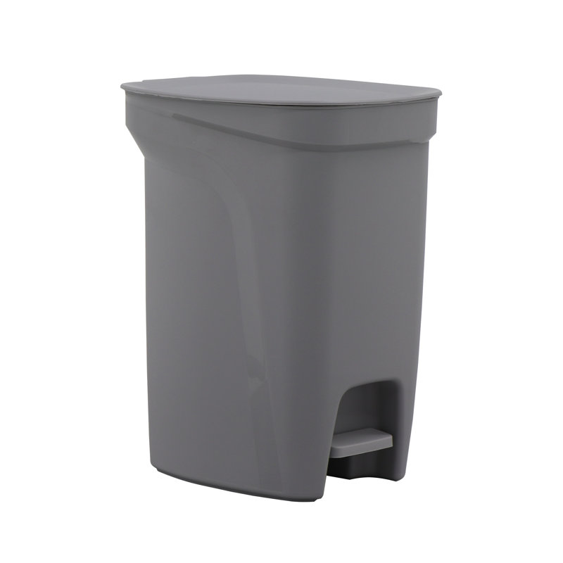 Poubelle en plastique avec pédale de marche de la trépiede de la collection en plastique moulé par injection, doublure de couvercle et tige d'acier