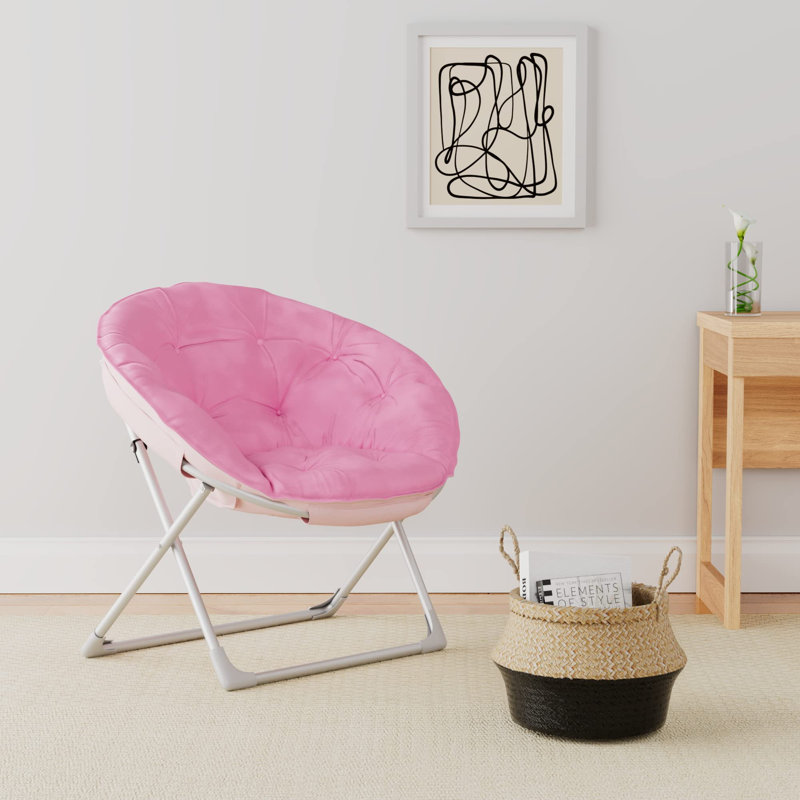 Chaise profilÃ©e avec structure mÃ©tallique pliable, Rose