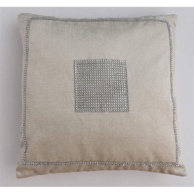 Housse de coussin carrée Dykstra, Ivoire