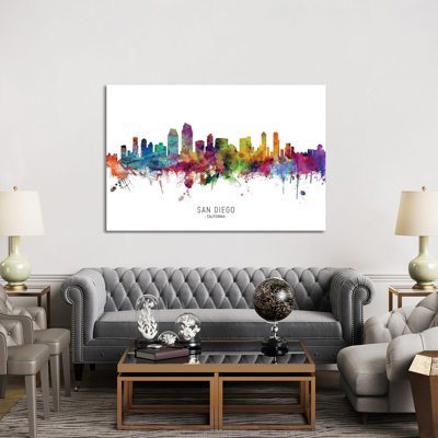 " San Diego California Skyline " by Michael Tompsett Painting