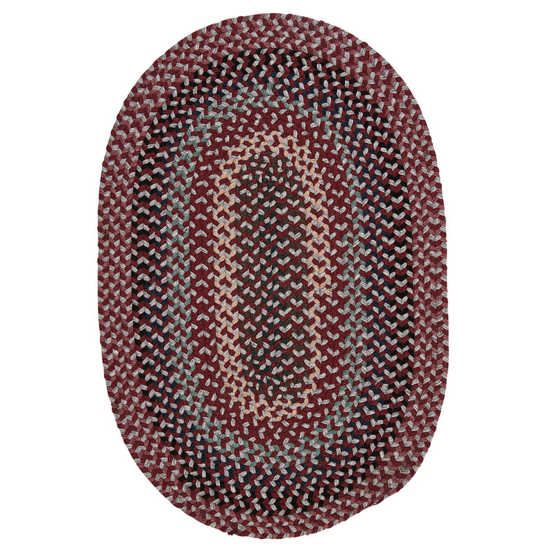 Tapis réversible en laine mélangée Lettie, Ovale 2 pi x 12 pi