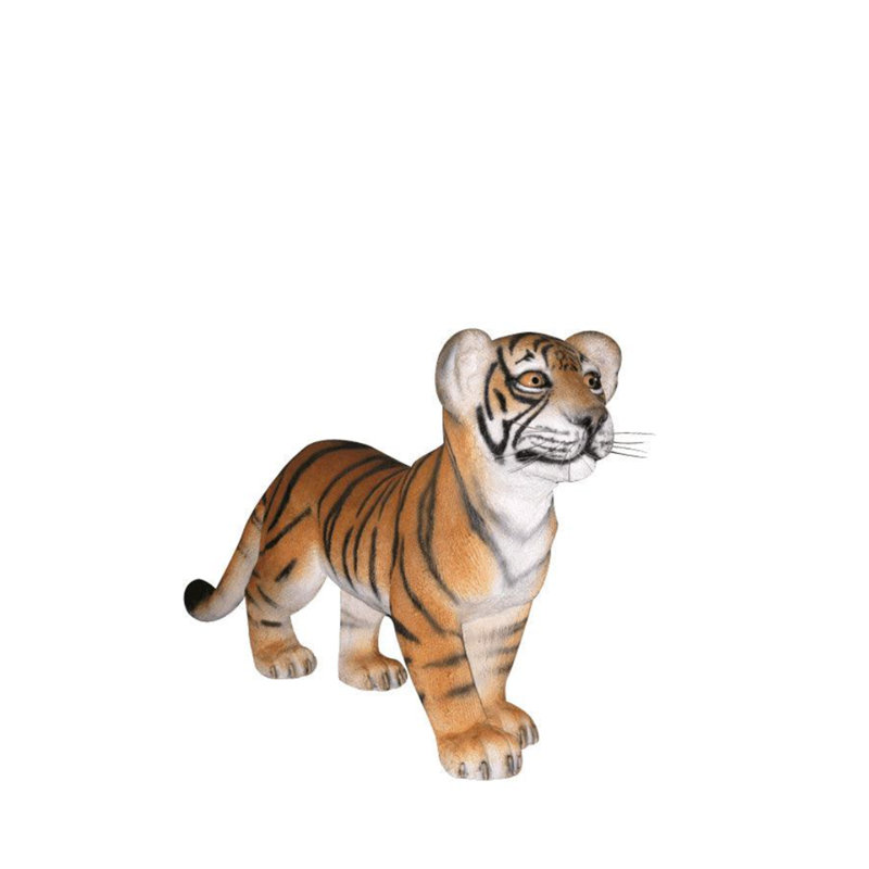 Standing Bengal Tiger Cub Life Size Statue