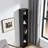 8-Tier Media Tower Rack, CD DVD Slim Storage Cabinet With Adjustable Shelves, Tall Narrow Bookcase Display Bookshelf For Home Office,Multi-Functional Double-Decker Bookcase-1566828451