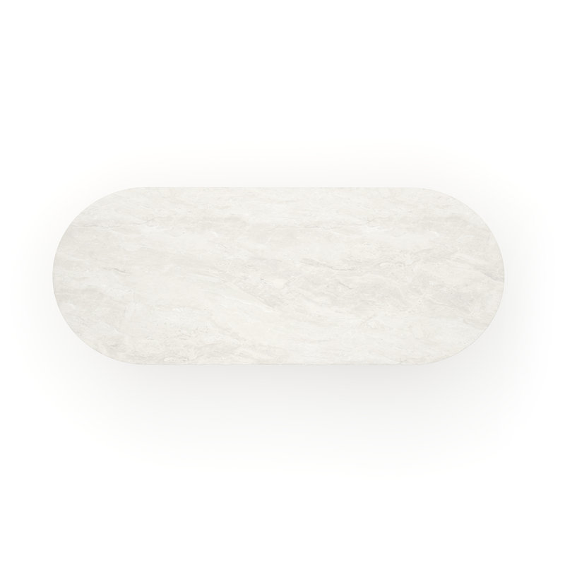 *Rhythm  Oval Stone Top Dining Tbl