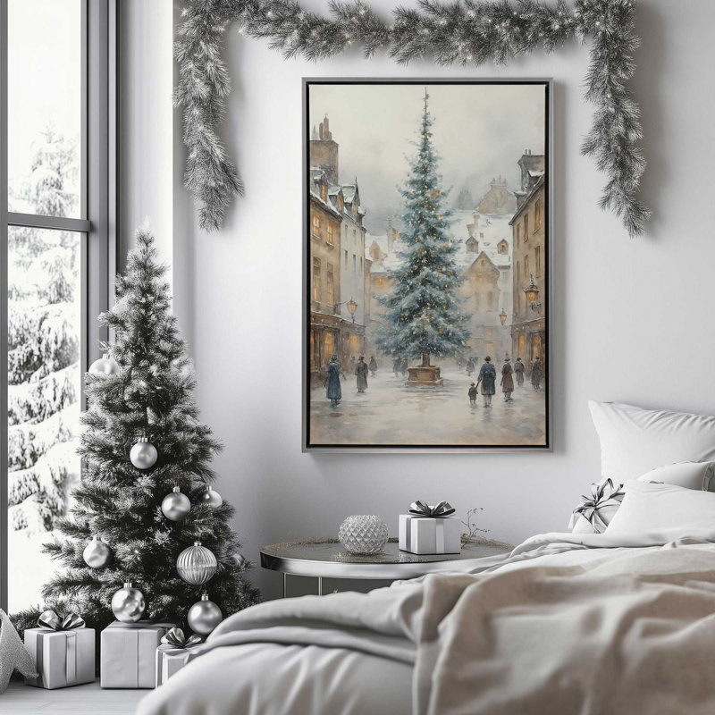 Christmas Eve Glow Canvas Art Print, Polished Chrome, 18.75" H x 12.75" W