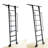 7 - Step Aluminum Lightweight Folding Straight Ladder with One-piece Side Panel and Removable Kit