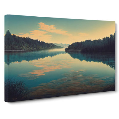 Painted Forest Lake - Wrapped Canvas