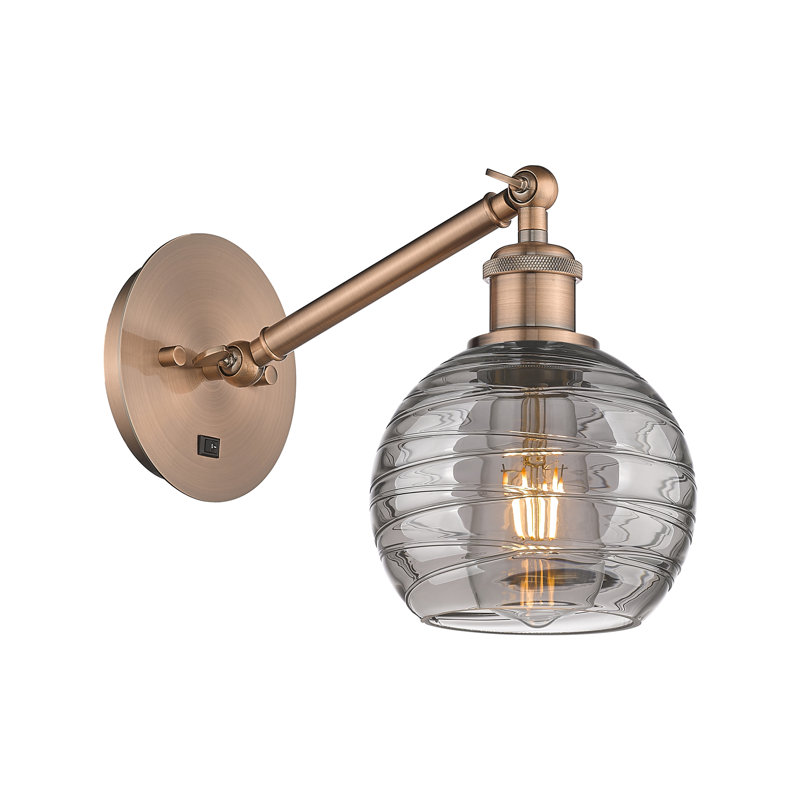 Allare Steel Armed Sconce, Antique Copper