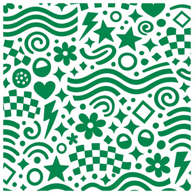 Green Geometric Shapes Comforter