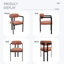 Ensemble de 2 chaises de salle à manger modernes rembourrées avec pieds en métal noir Boucle-1048445625