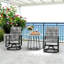 Chaise d'extérieur, ensemble de chaises pivotantes en rotin d'osier-291673239