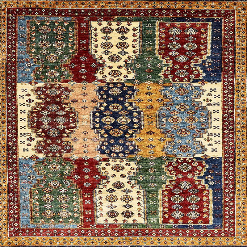 Tapis abstrait et moderne 520, Carré 8 pi