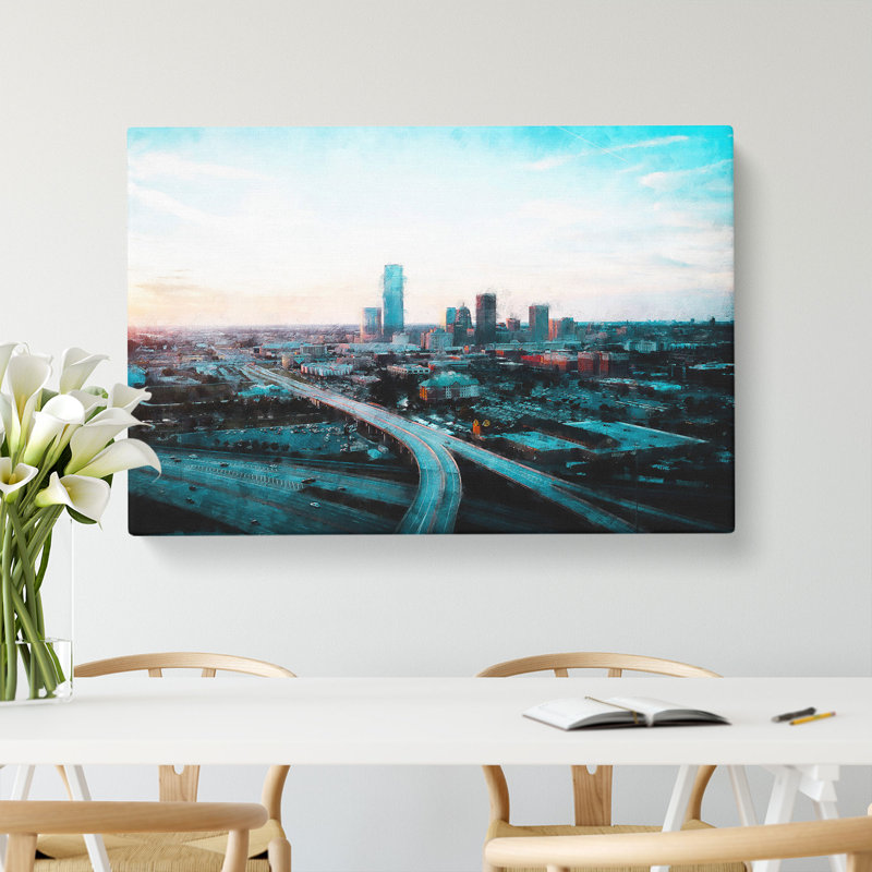 Oklahoma City Skyline - Wrapped Canvas, 50cm H x 76cm W x 3cm D